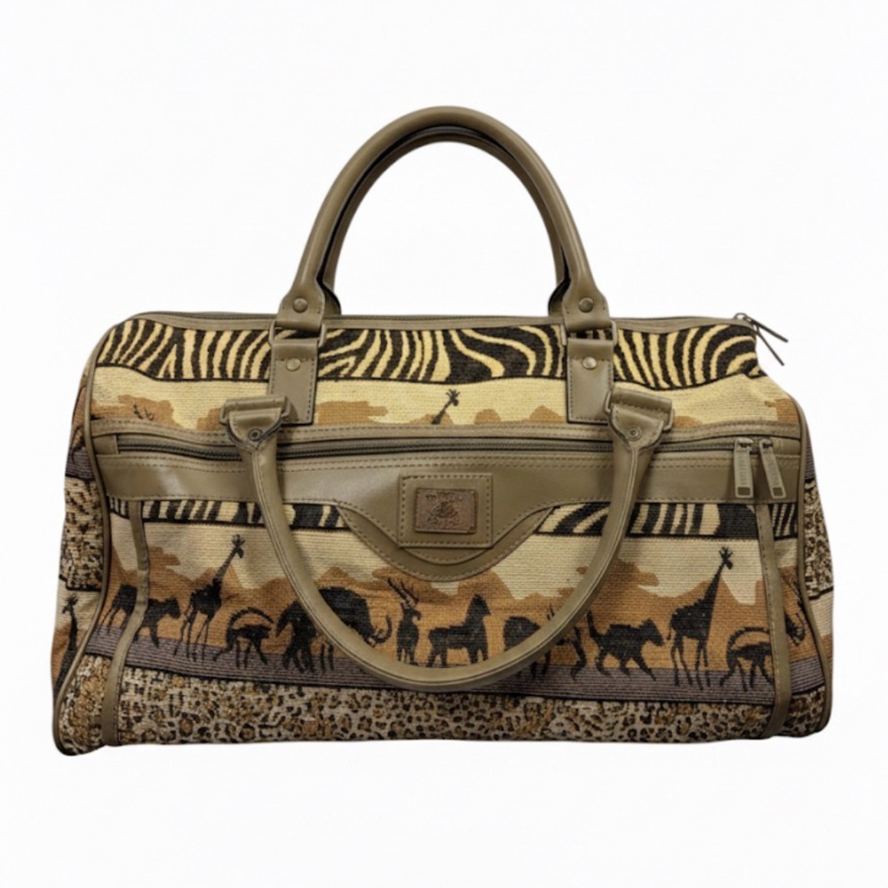 Vintage Pioneer Express African Safari Tapestry Weekender Travel Bag